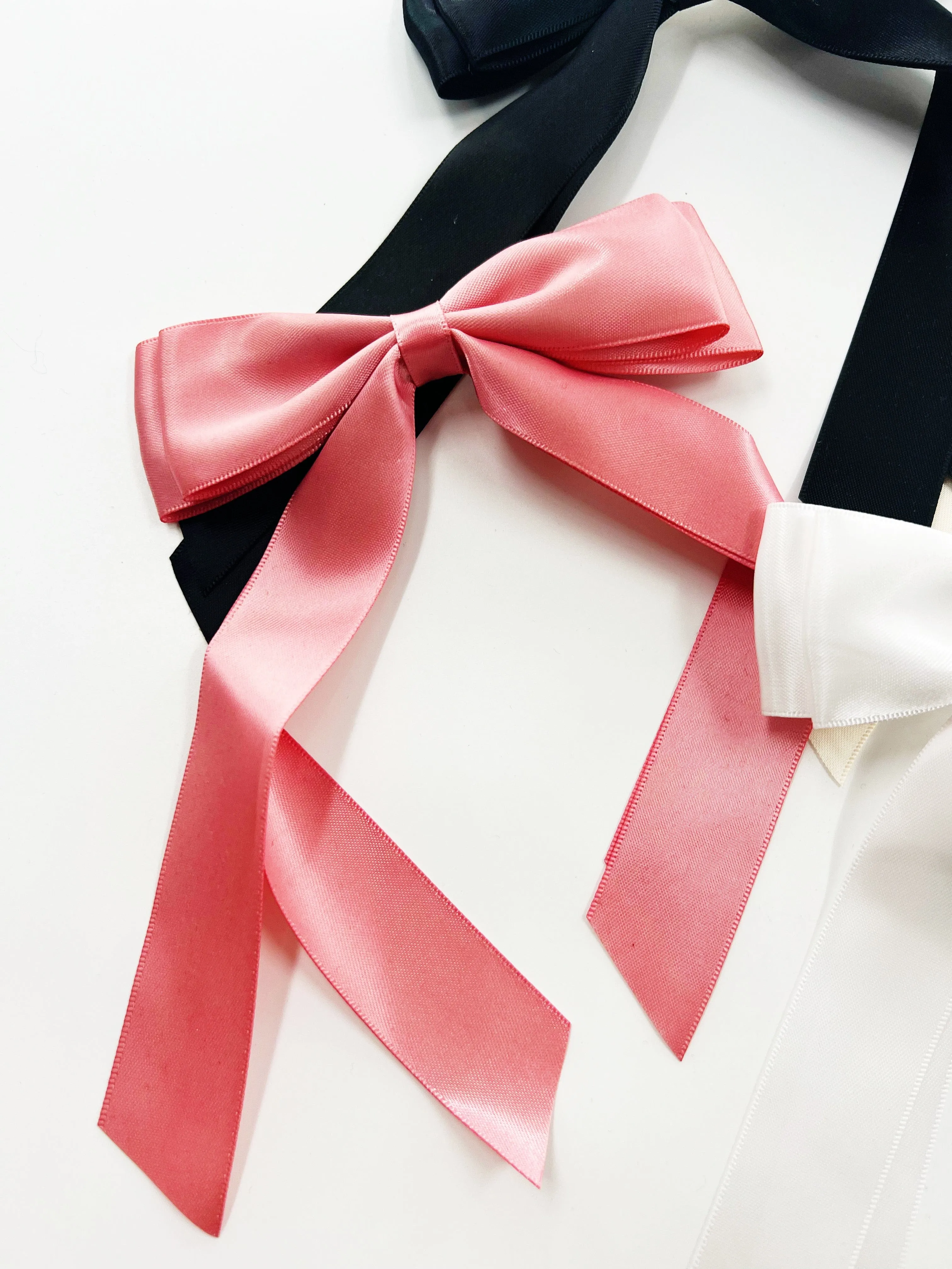 Large Double Ribbon Bow Clips-Multi