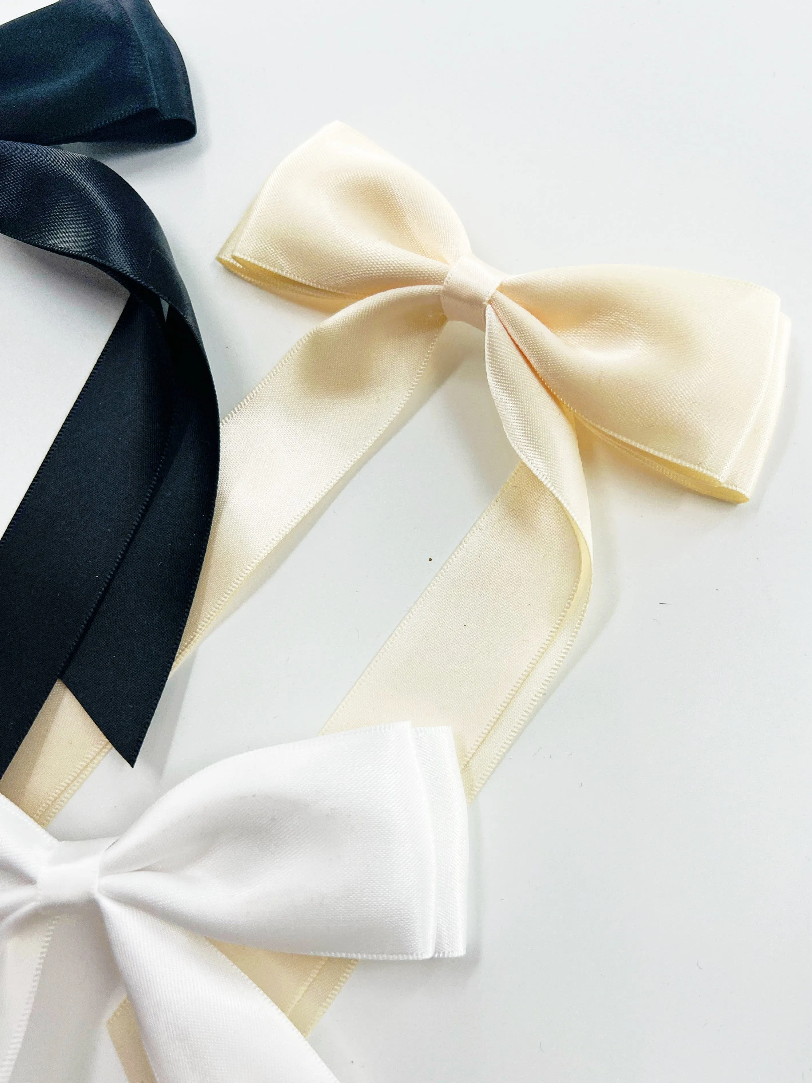 Large Double Ribbon Bow Clips-Multi