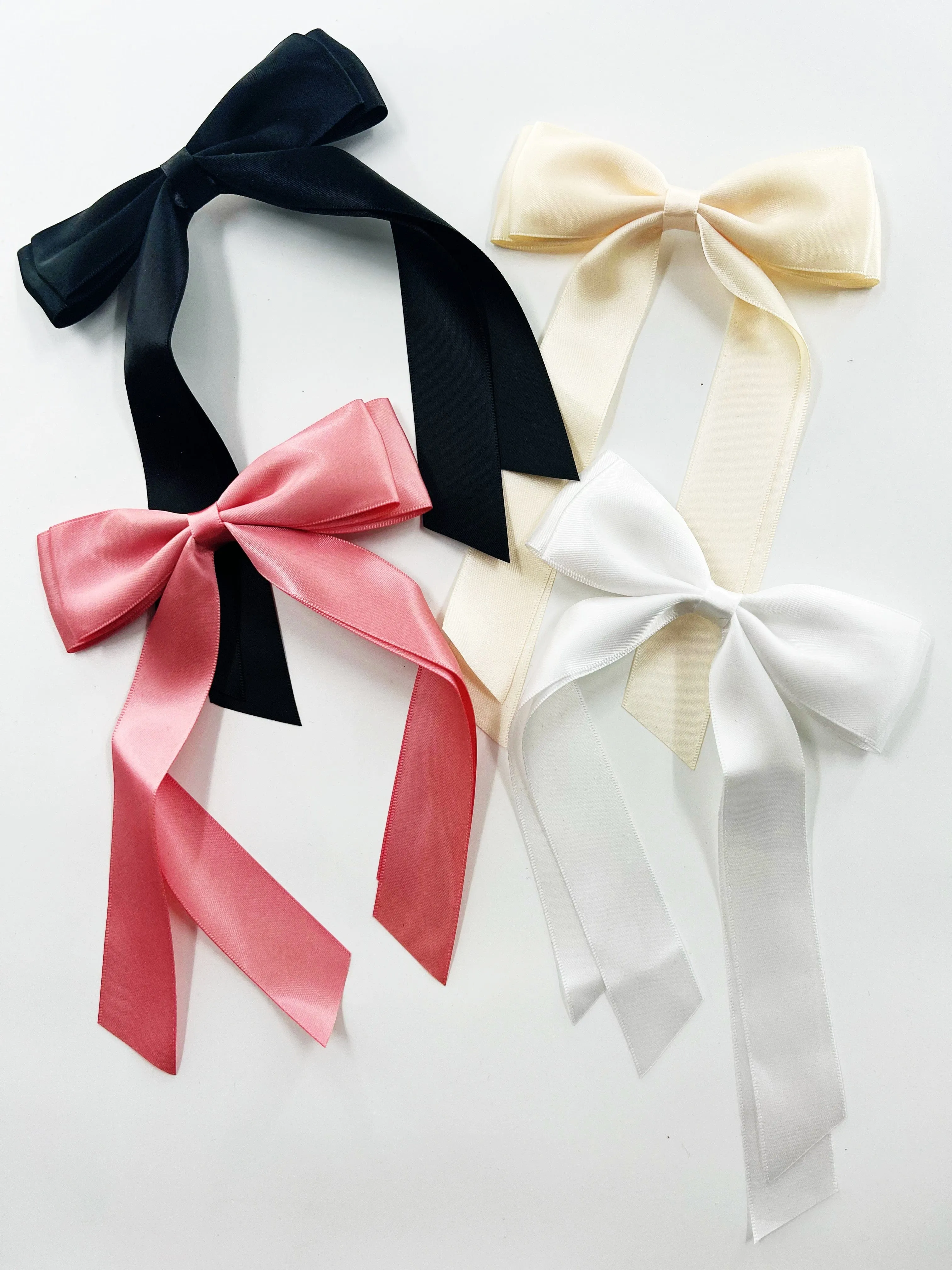 Large Double Ribbon Bow Clips-Multi