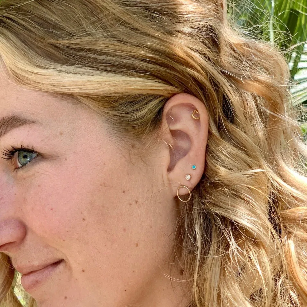 Large Gold Circle Studs
