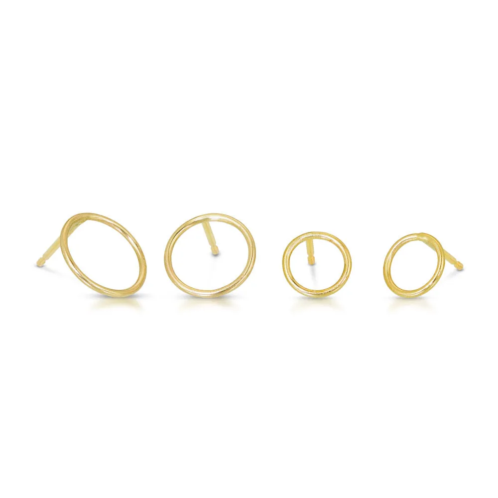 Large Gold Circle Studs