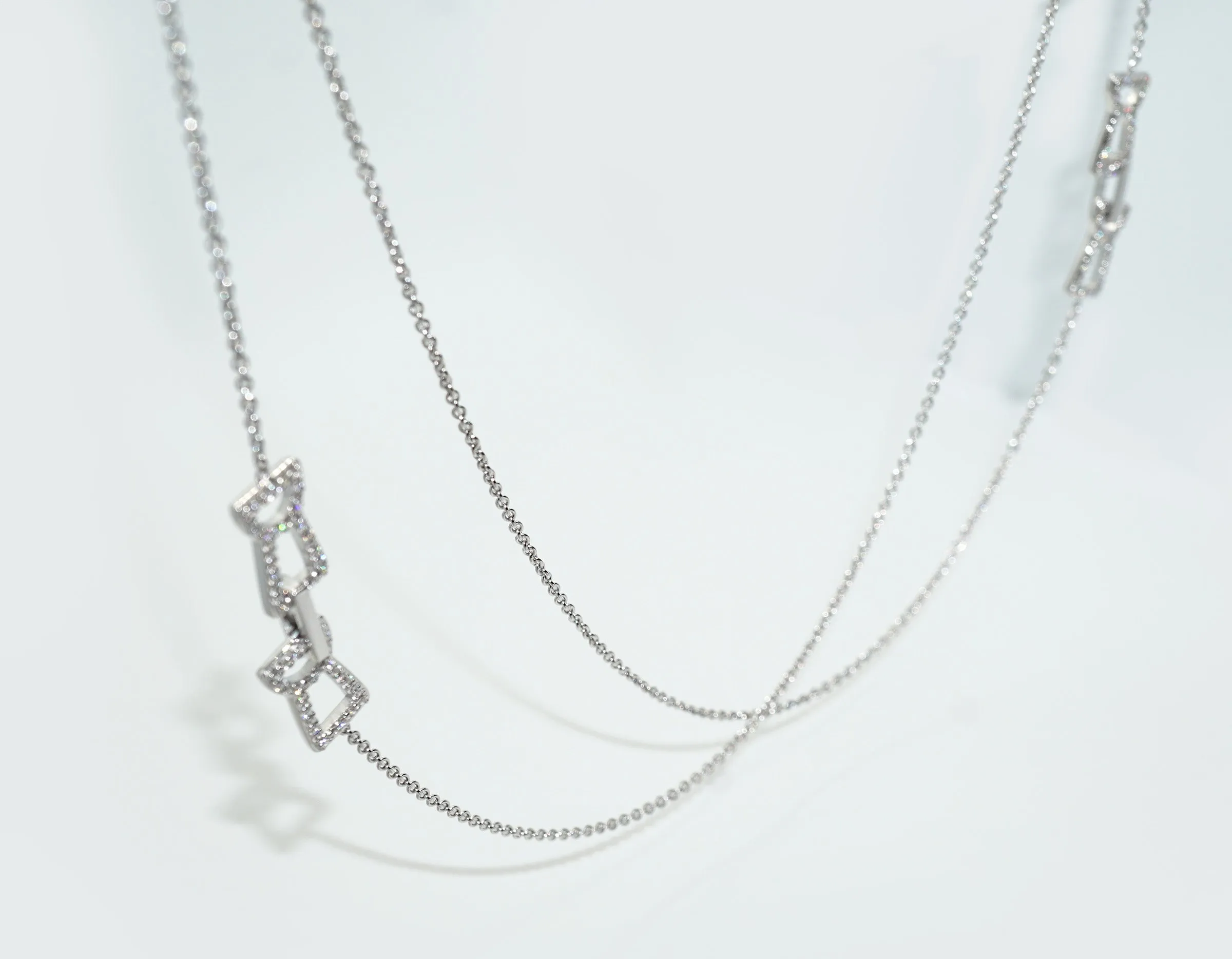 Latte Infiniti Necklace - Silver Ice