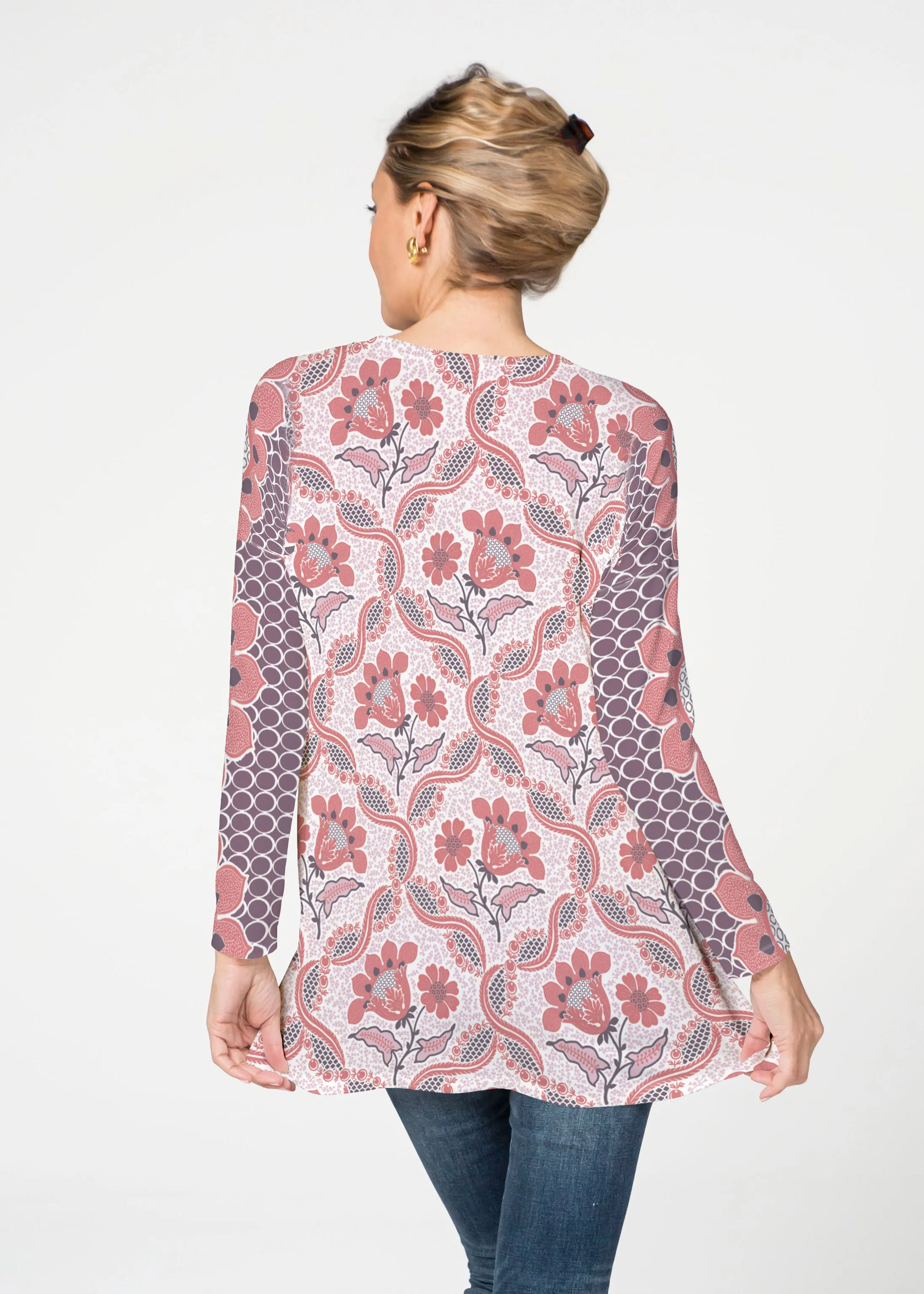 Lattice Floral (7959) ~ Slouchy Butterknit Top