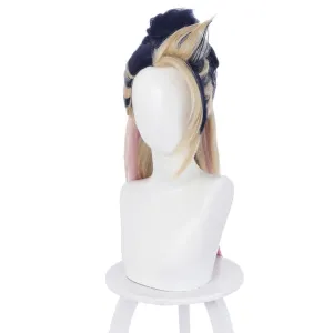 League of Legends LOL KDA Groups Akali Carnival Halloween Party Props The Rogue Assassin Cosplay Wig Heat Resistant Synthetic Hair