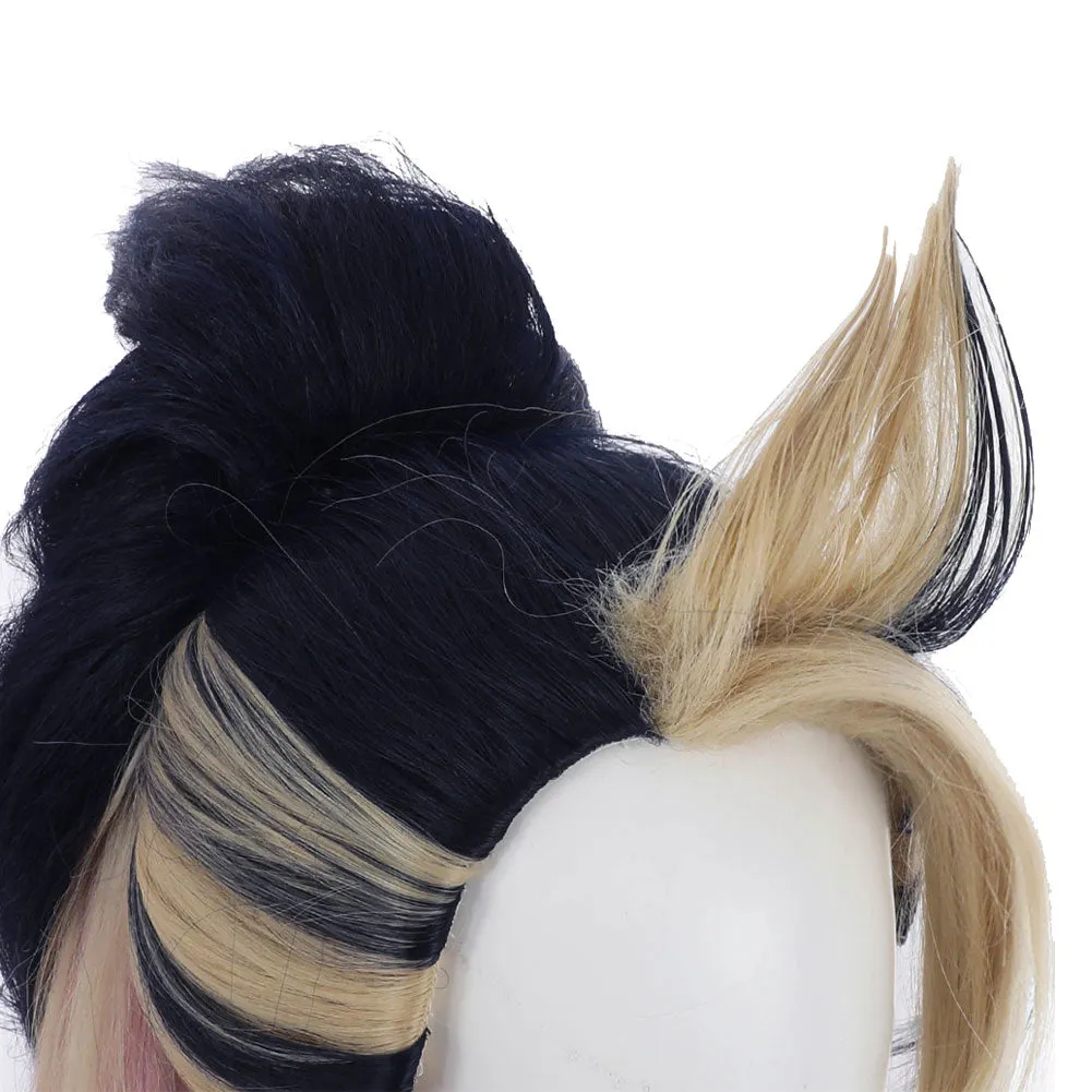 League of Legends LOL KDA Groups Akali Carnival Halloween Party Props The Rogue Assassin Cosplay Wig Heat Resistant Synthetic Hair