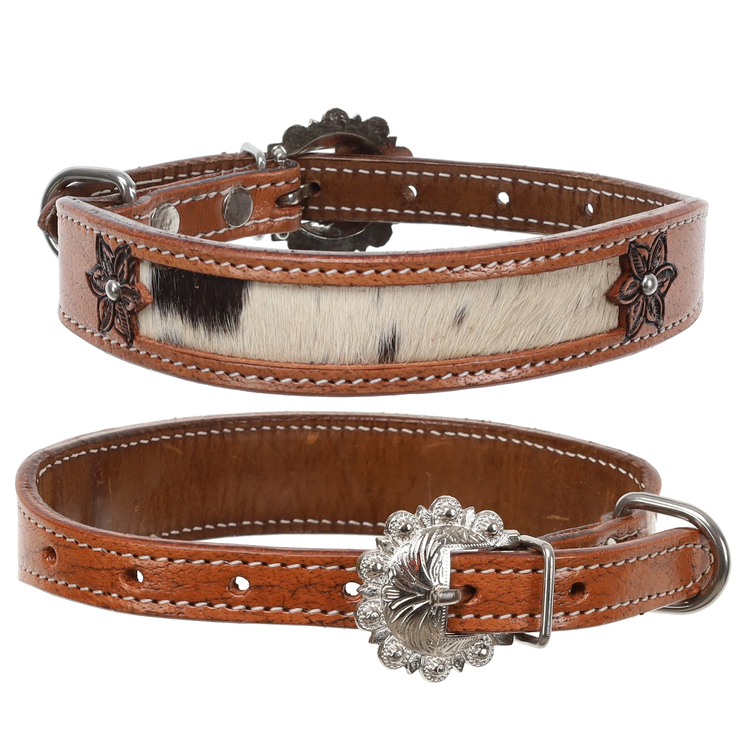 Leather Lilly Cowhide Dog Collar