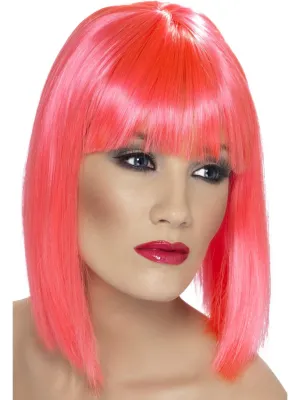 Long Bob Wig Neon Pink