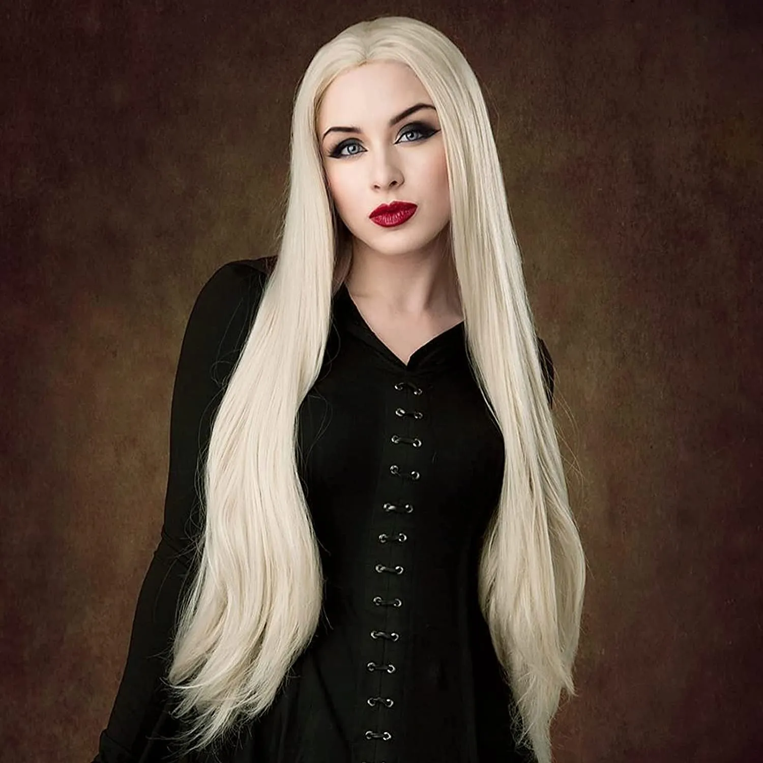 Long Straight Blonde Lace Front Wigs