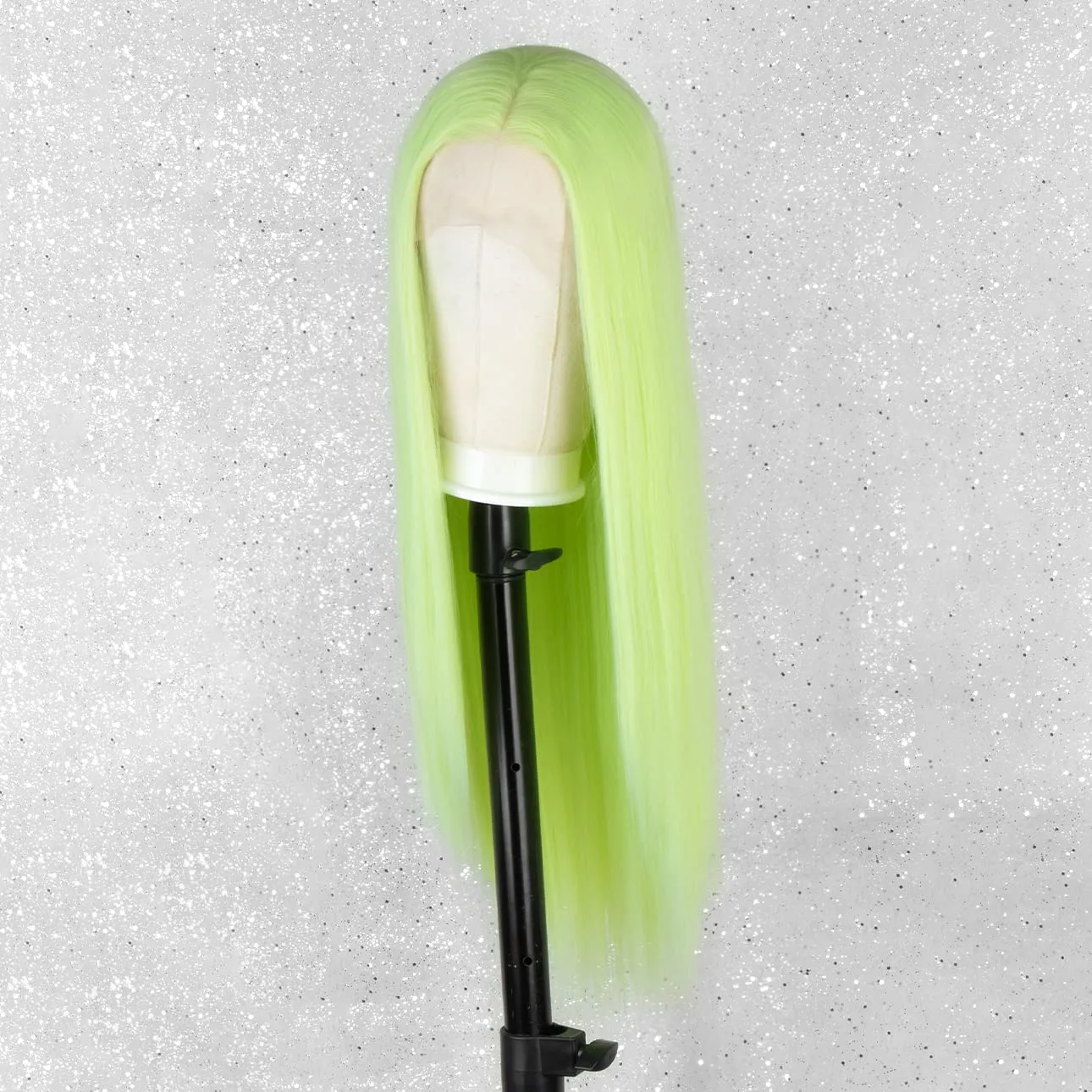 Long Straight Neon Green Lace Front  Wig for Women DragQueen