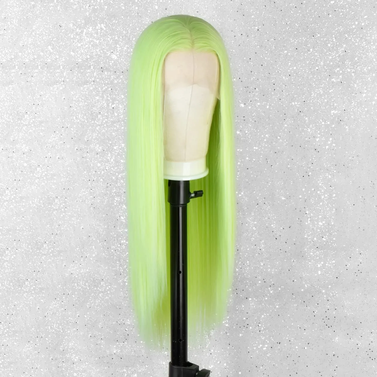 Long Straight Neon Green Lace Front  Wig for Women DragQueen