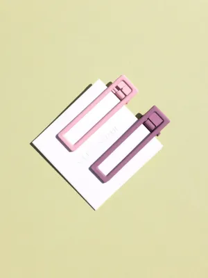 Lu Lu Hair Clips in Mauve   Pink