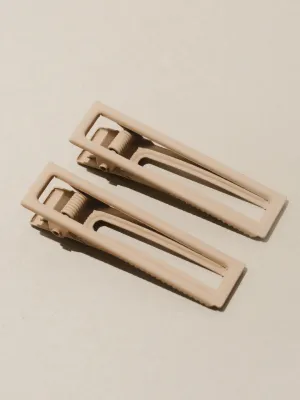 Lu Lu Hair Clips in Mocha