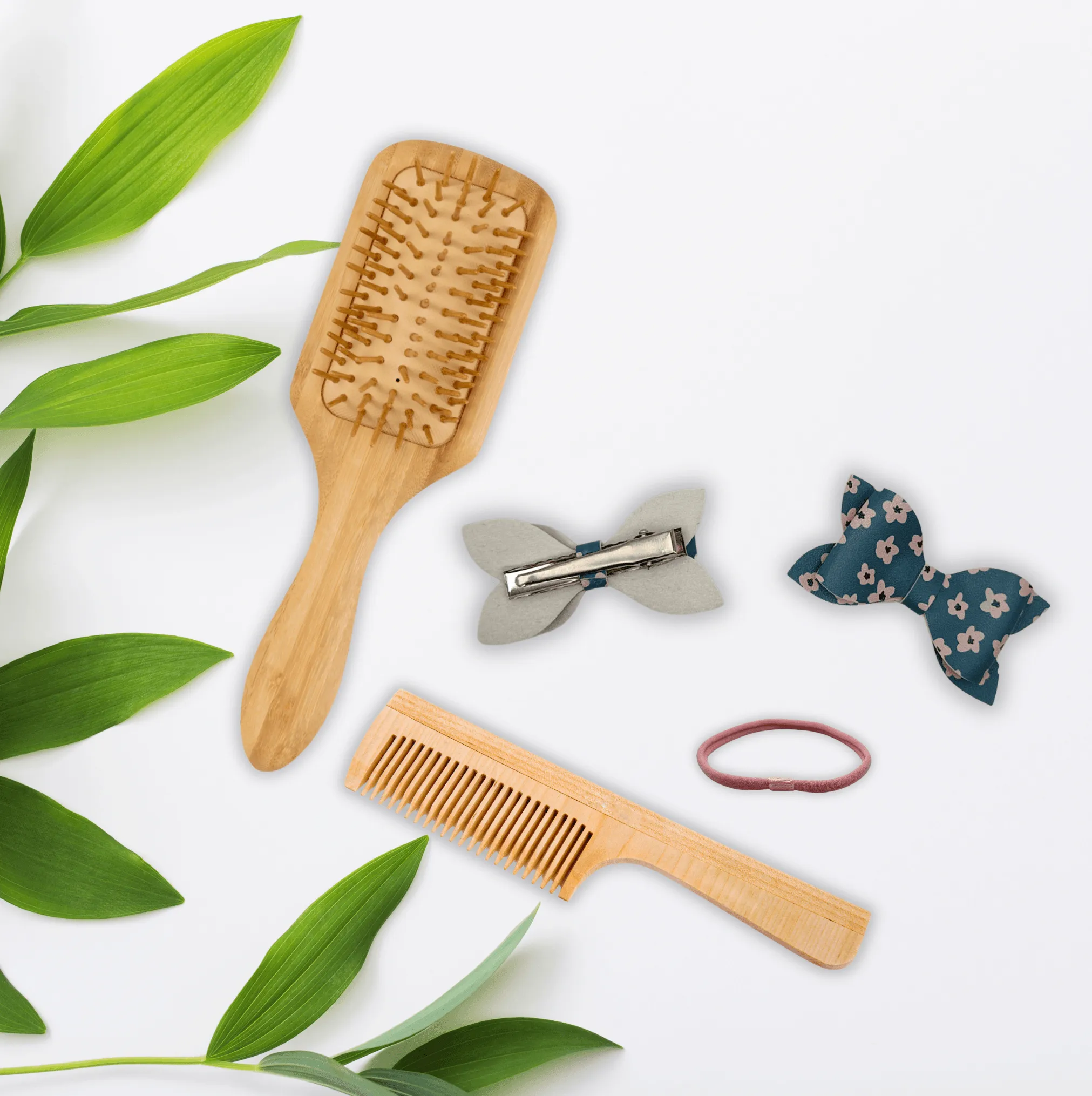 Luna - Spring Flower | Faux Leather Hair Bows