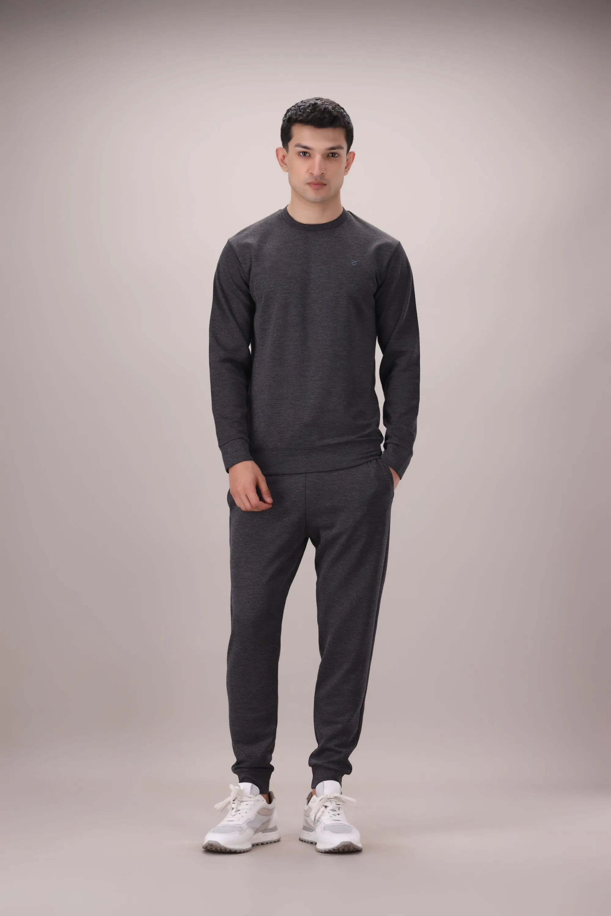 Luxe Stretch Black Sweatshirt