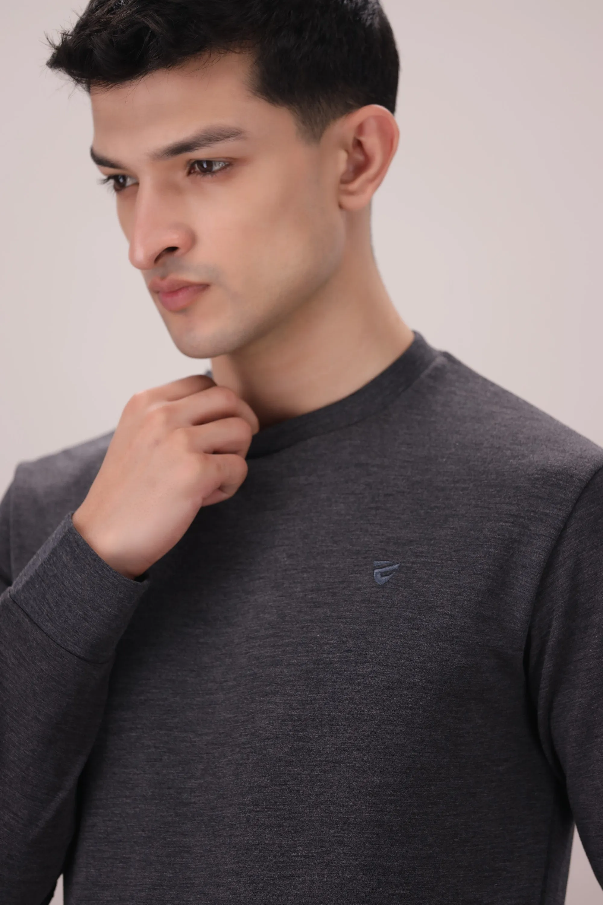 Luxe Stretch Black Sweatshirt