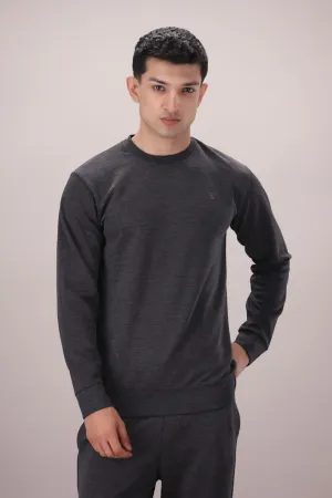Luxe Stretch Black Sweatshirt