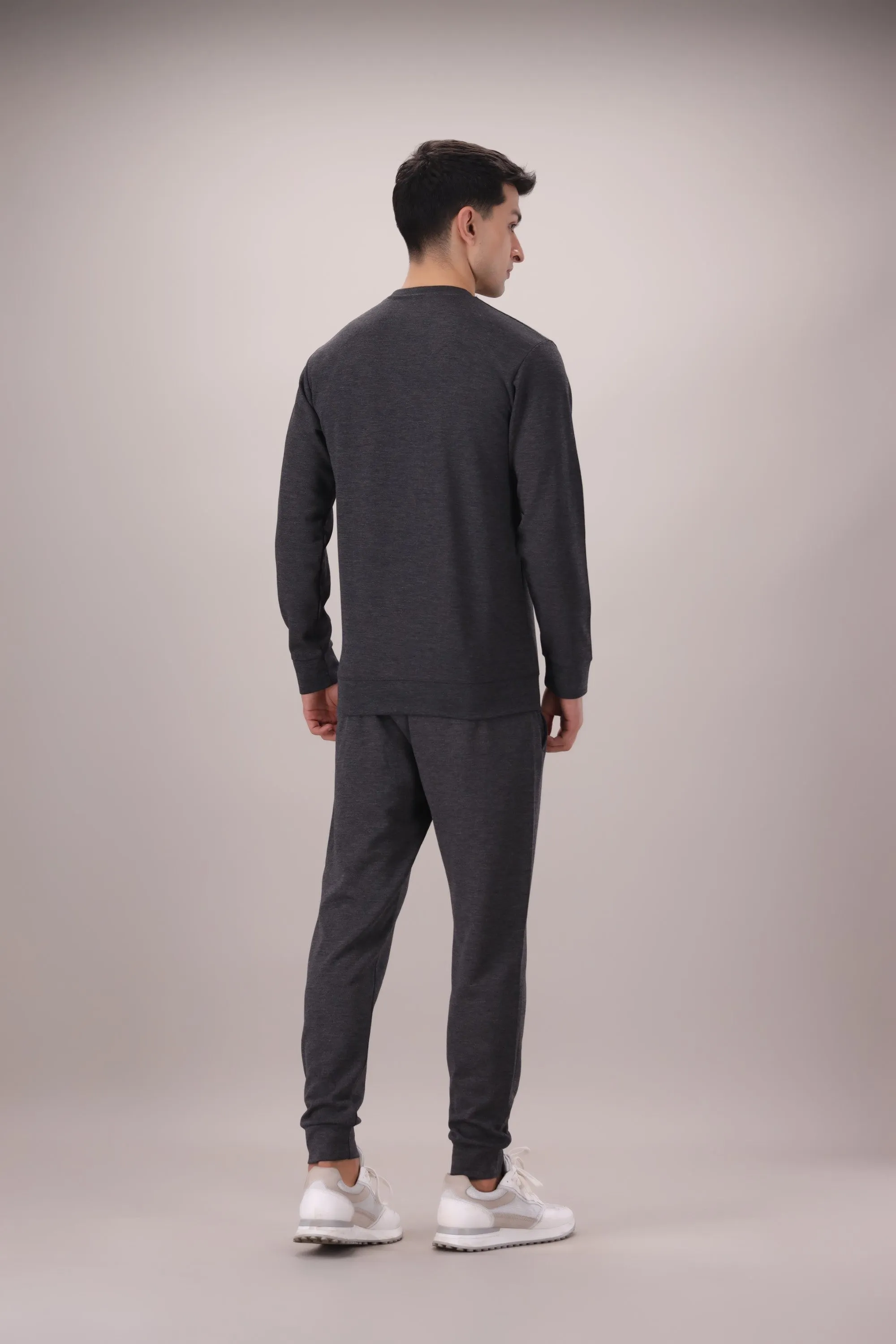 Luxe Stretch Black Sweatshirt