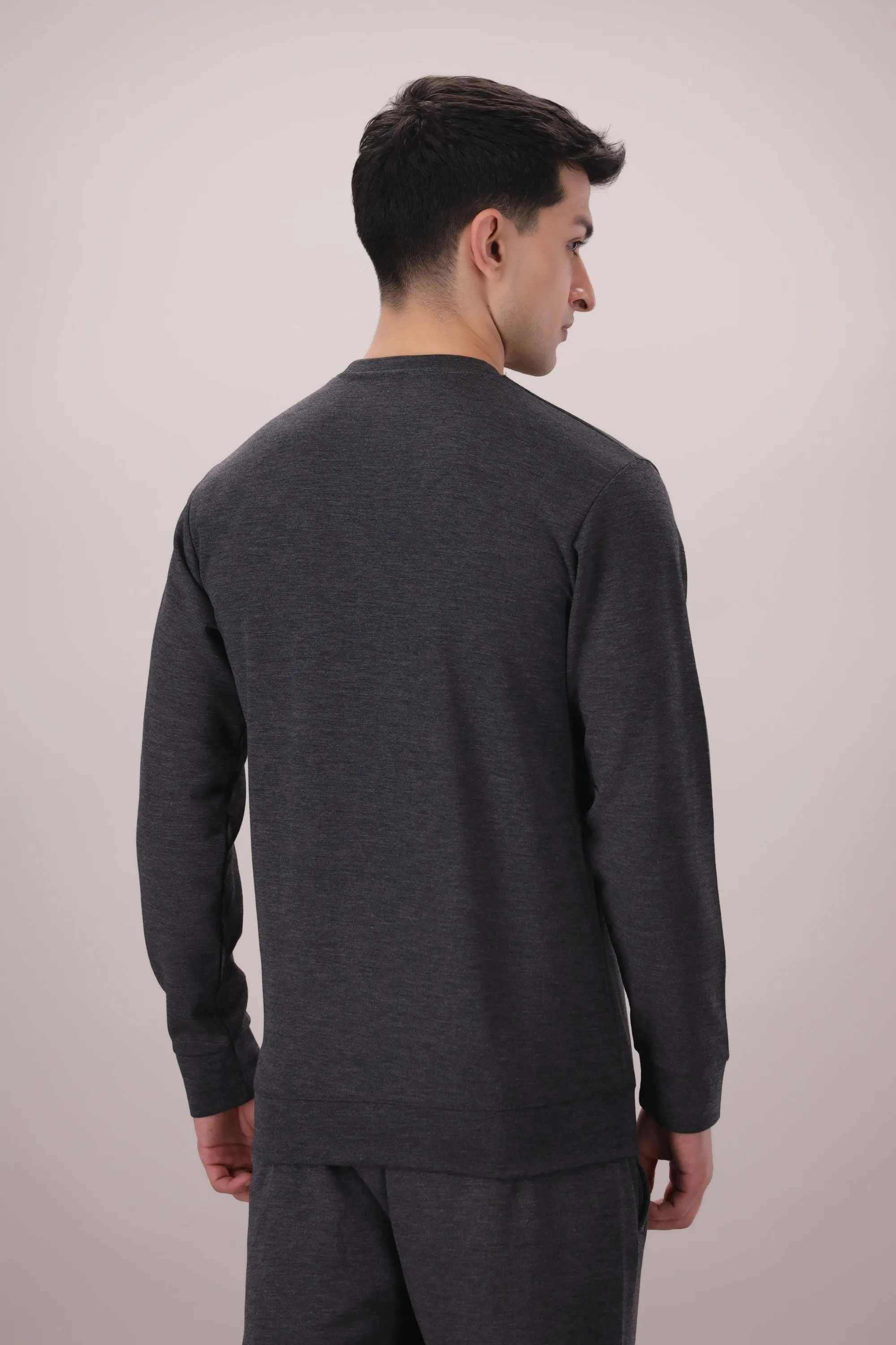 Luxe Stretch Black Sweatshirt
