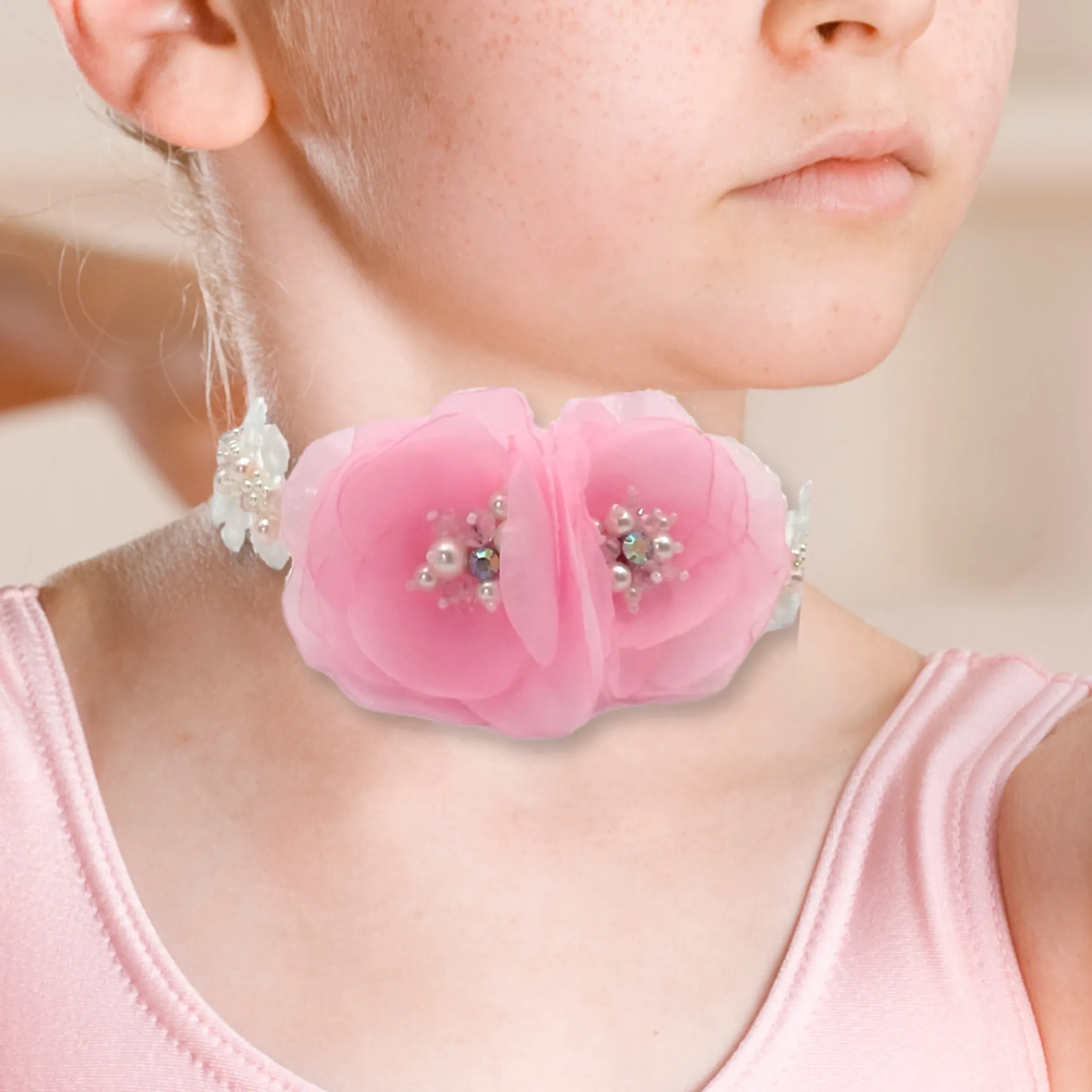 Luxury Pretty Poppy Flower Necklace