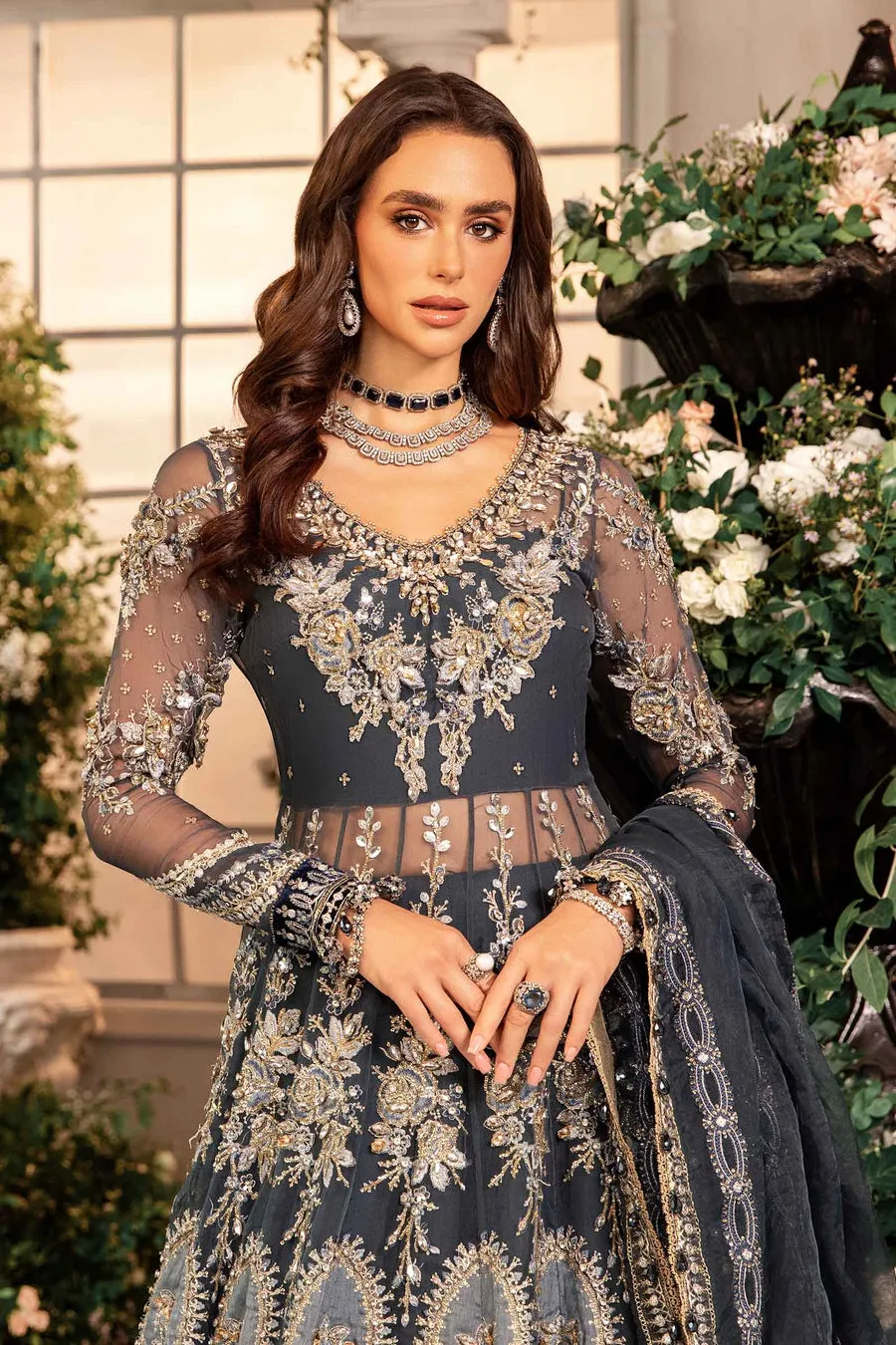 Maria.B | Embroidered Organza Suit '24 | MBD-2901