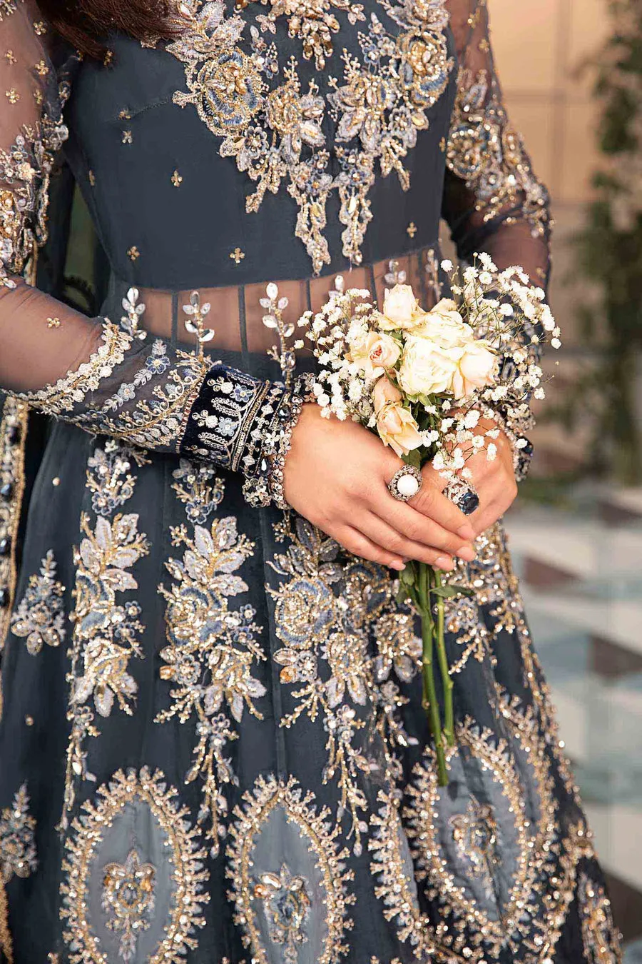 Maria.B | Embroidered Organza Suit '24 | MBD-2901