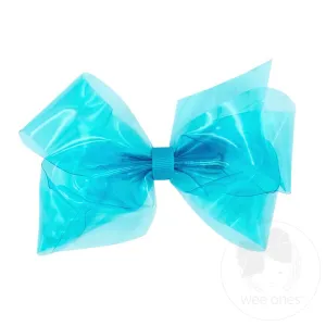 Medium Splish Splash Vinyl Bow - New Turquoise