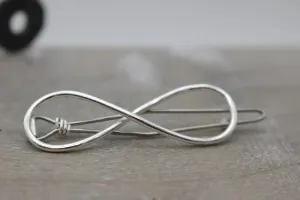 Medium Sterling Silver Infinity Barrette