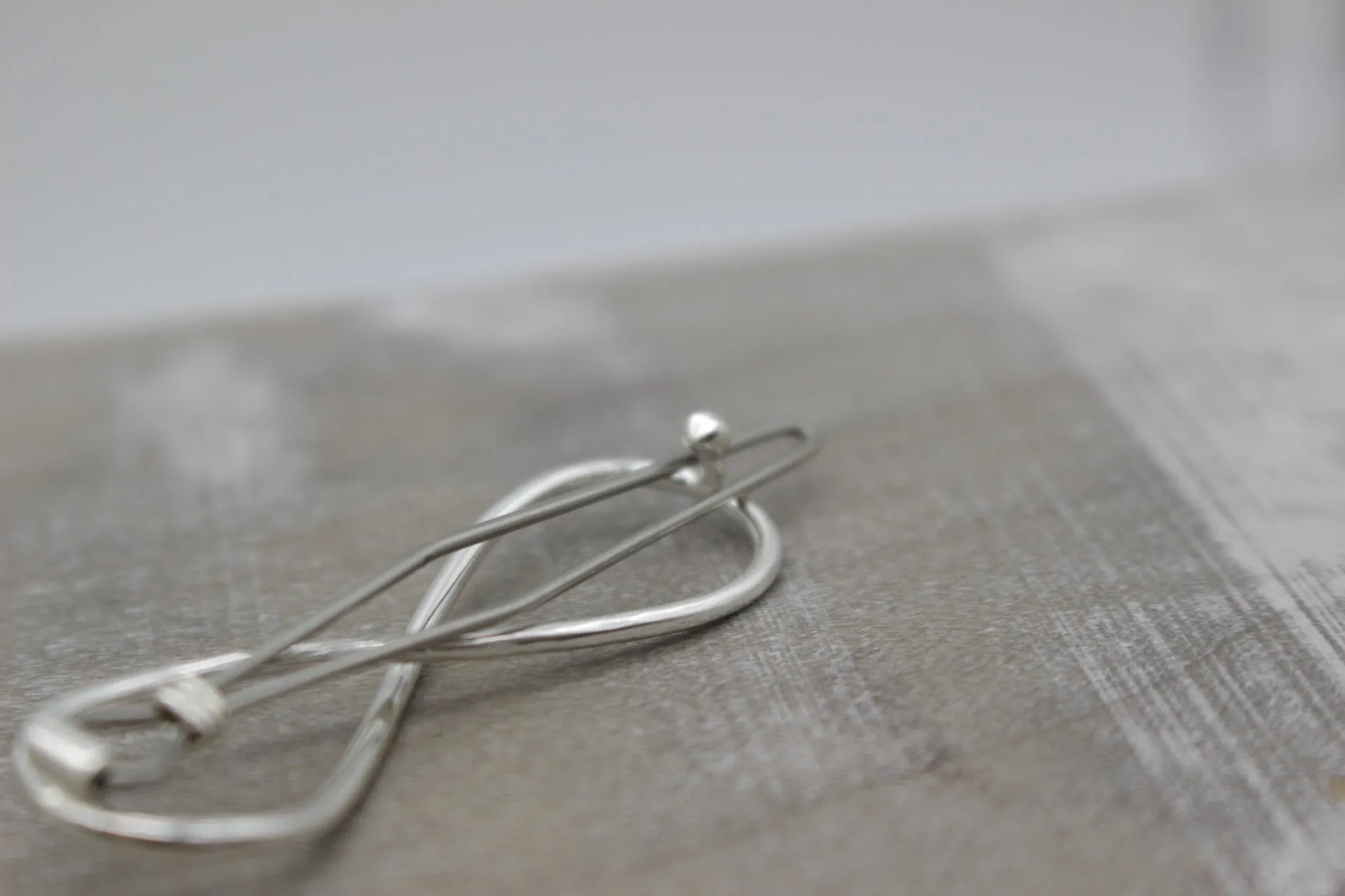 Medium Sterling Silver Infinity Barrette