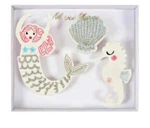 Mermaid Embroidered Brooches