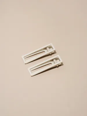 Metal Hair Clips Set of 2 | Bone