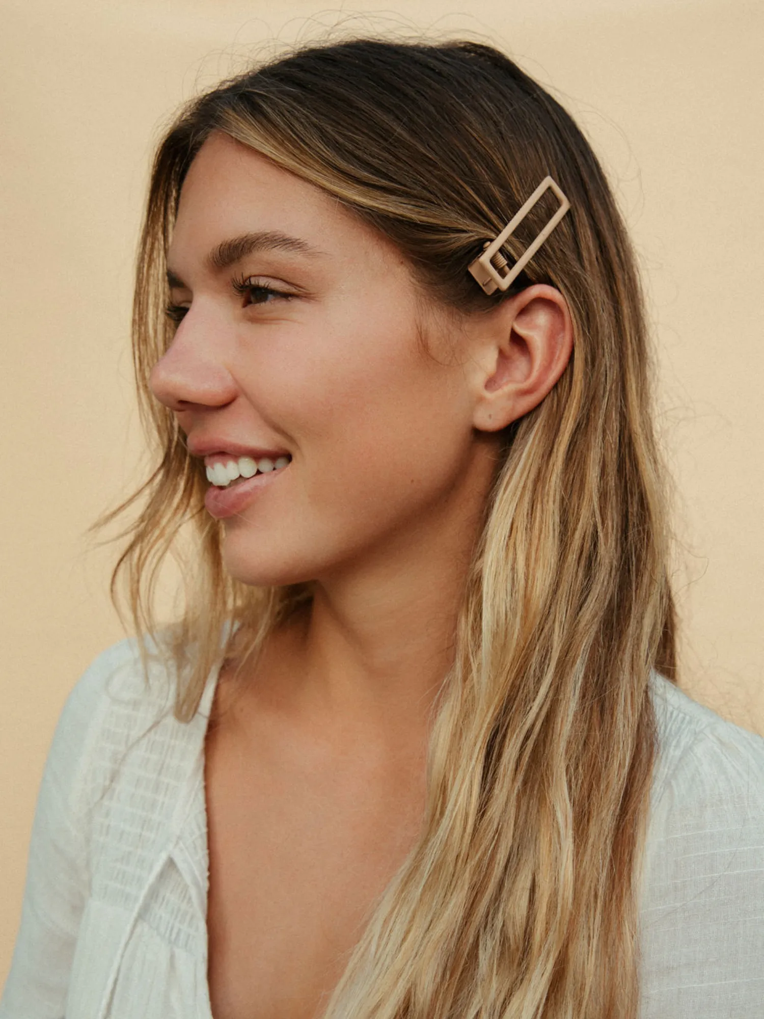 Metal Hair Clips Set of 2 | Bone