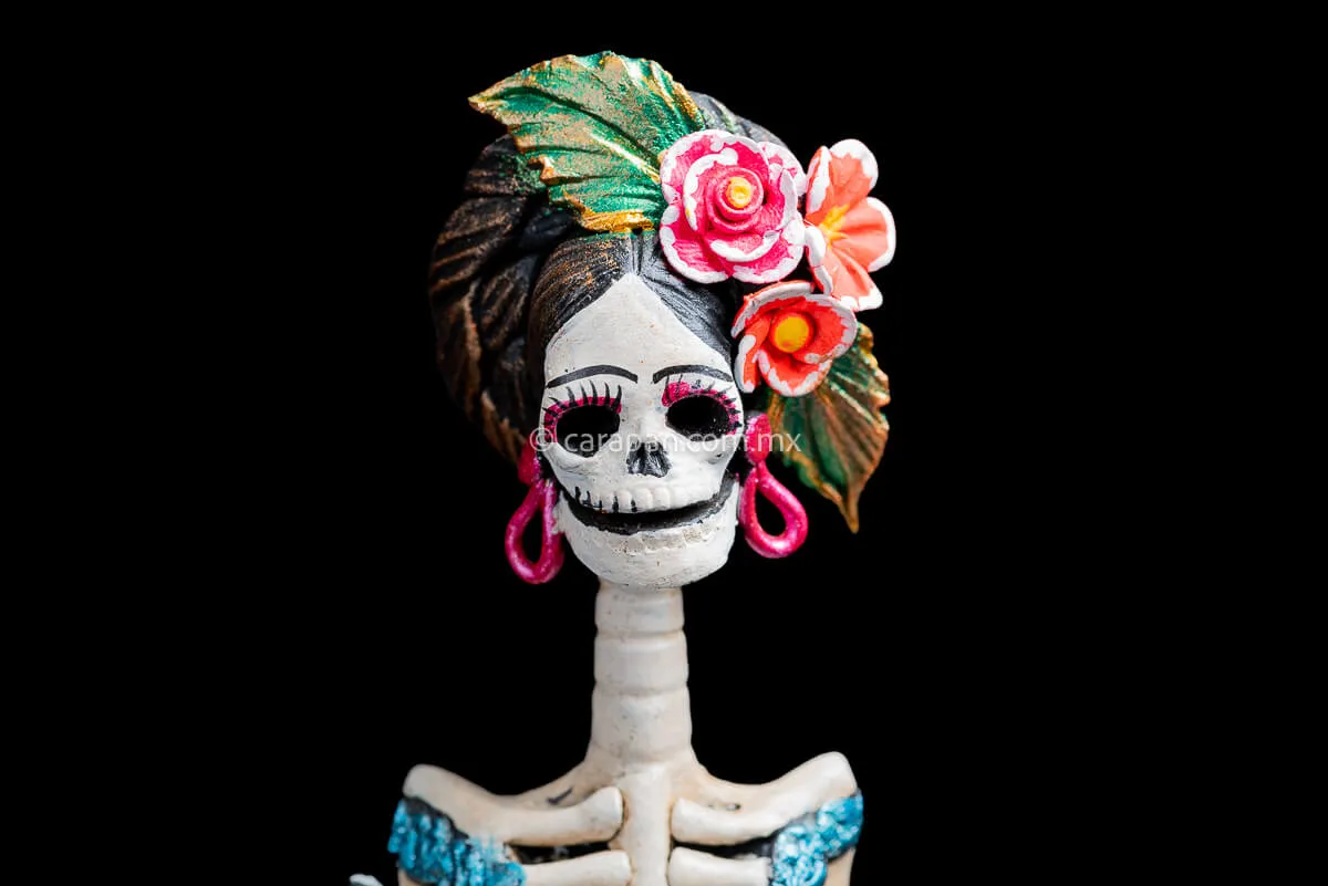 Mexican Catrina Inspired by Frida Kahlo Day of the Dead Sculpture