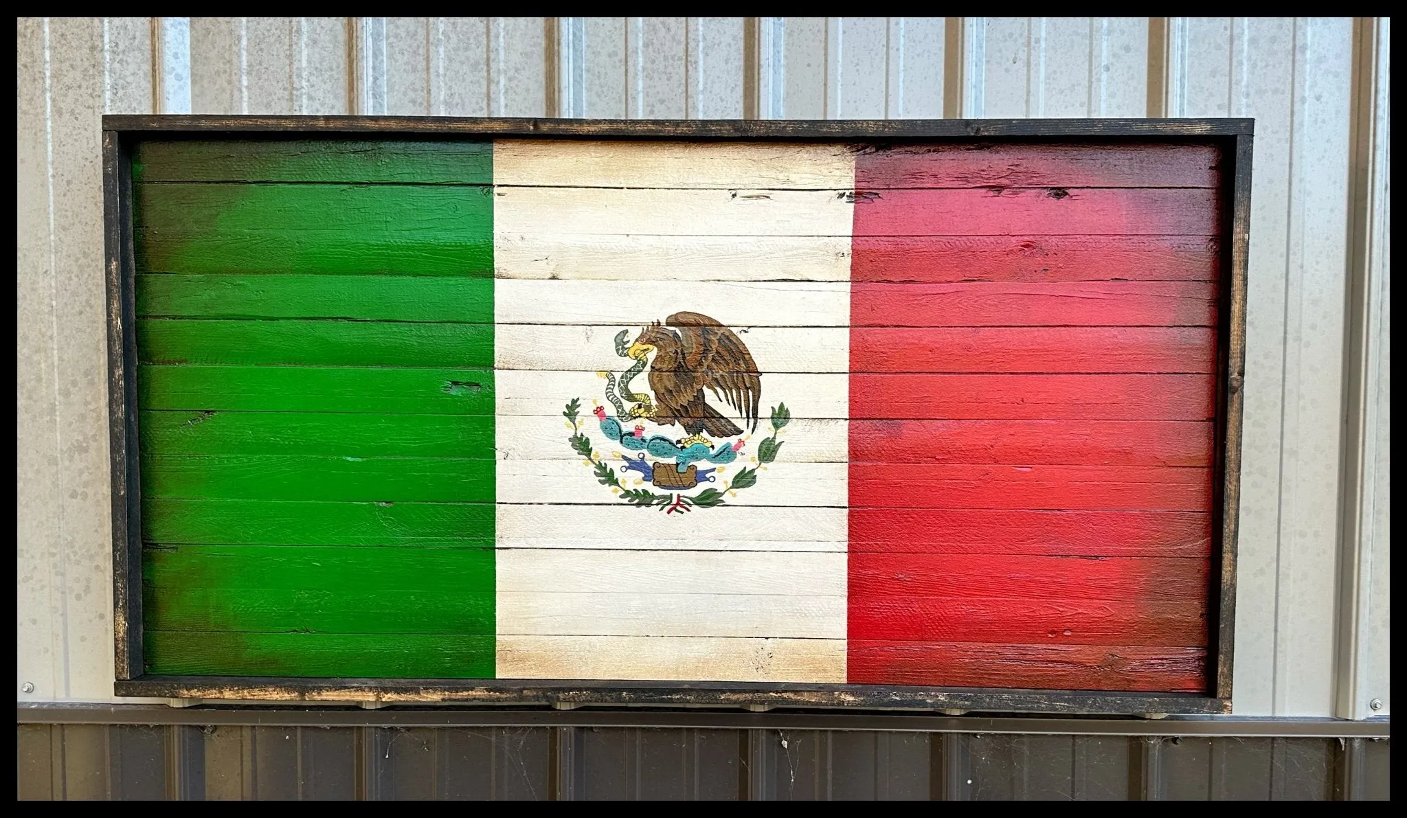 Mexico Flag - Wood Mexican Flag