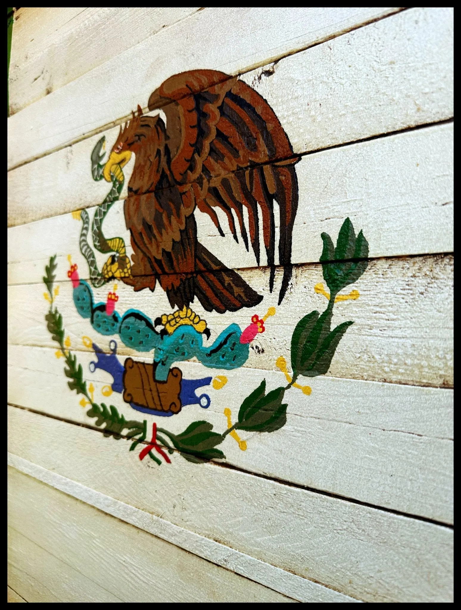 Mexico Flag - Wood Mexican Flag