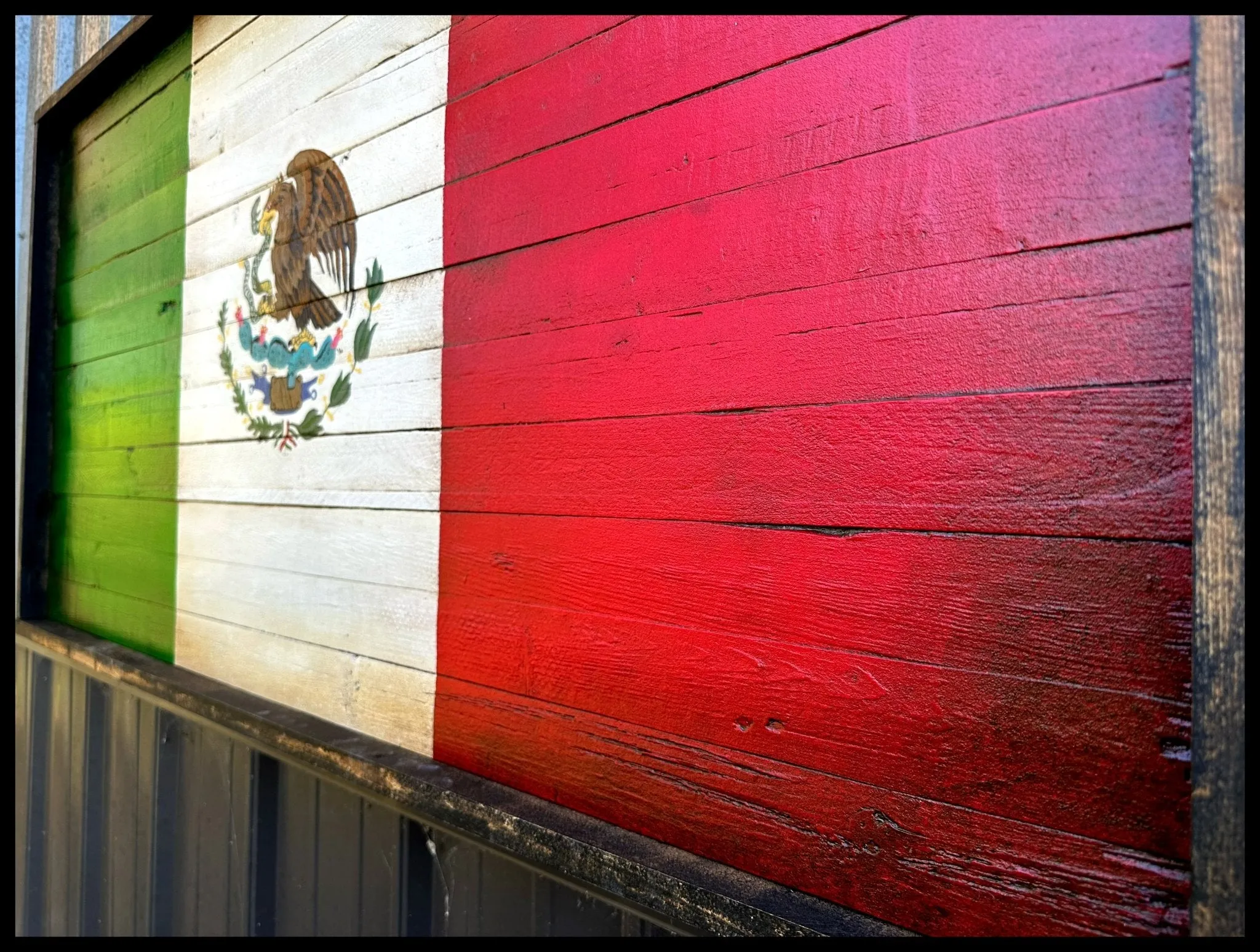Mexico Flag - Wood Mexican Flag