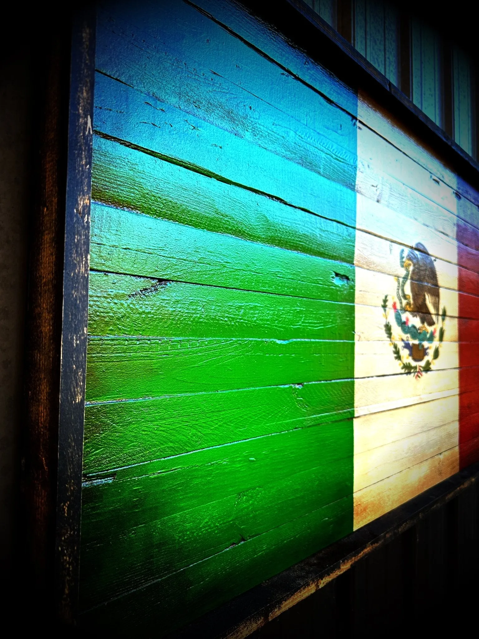 Mexico Flag - Wood Mexican Flag