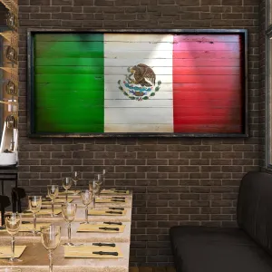 Mexico Flag - Wood Mexican Flag