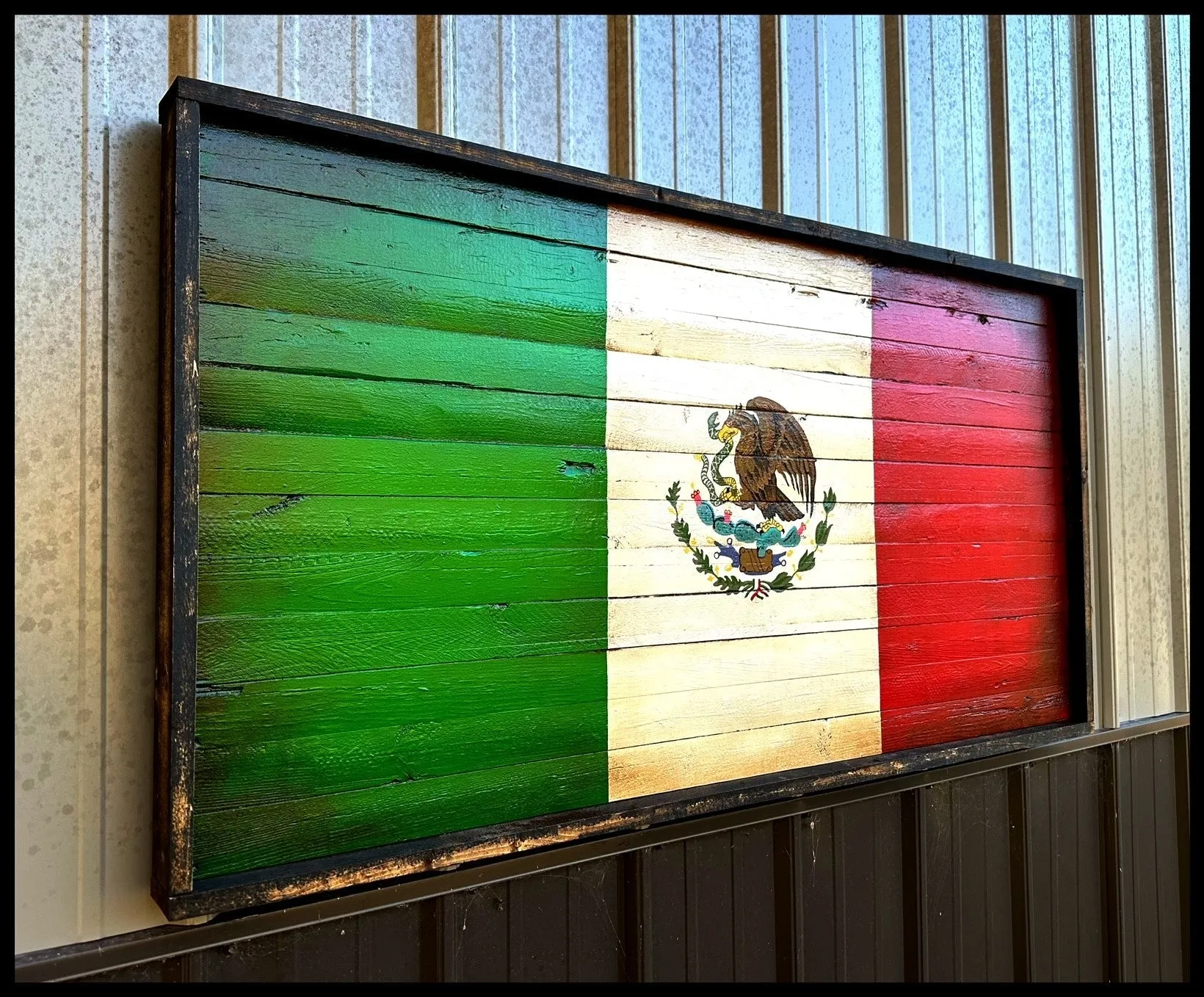 Mexico Flag - Wood Mexican Flag