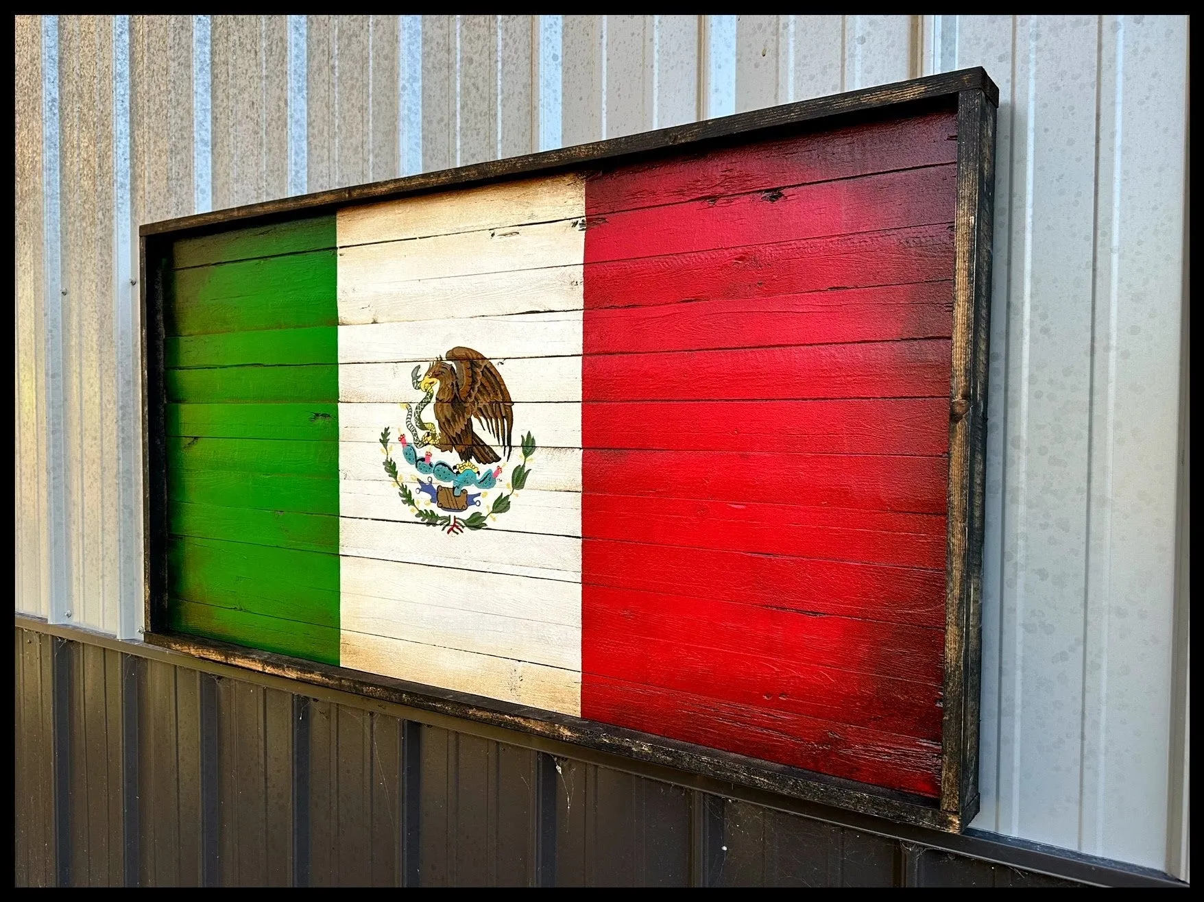 Mexico Flag - Wood Mexican Flag