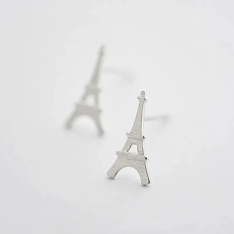 Mini Eiffel Tower Stud Earrings