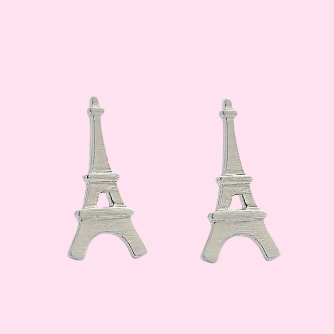 Mini Eiffel Tower Stud Earrings