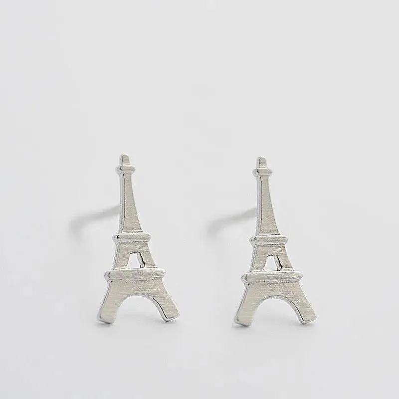Mini Eiffel Tower Stud Earrings