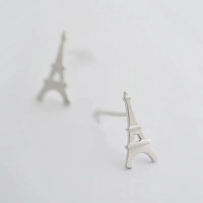 Mini Eiffel Tower Stud Earrings