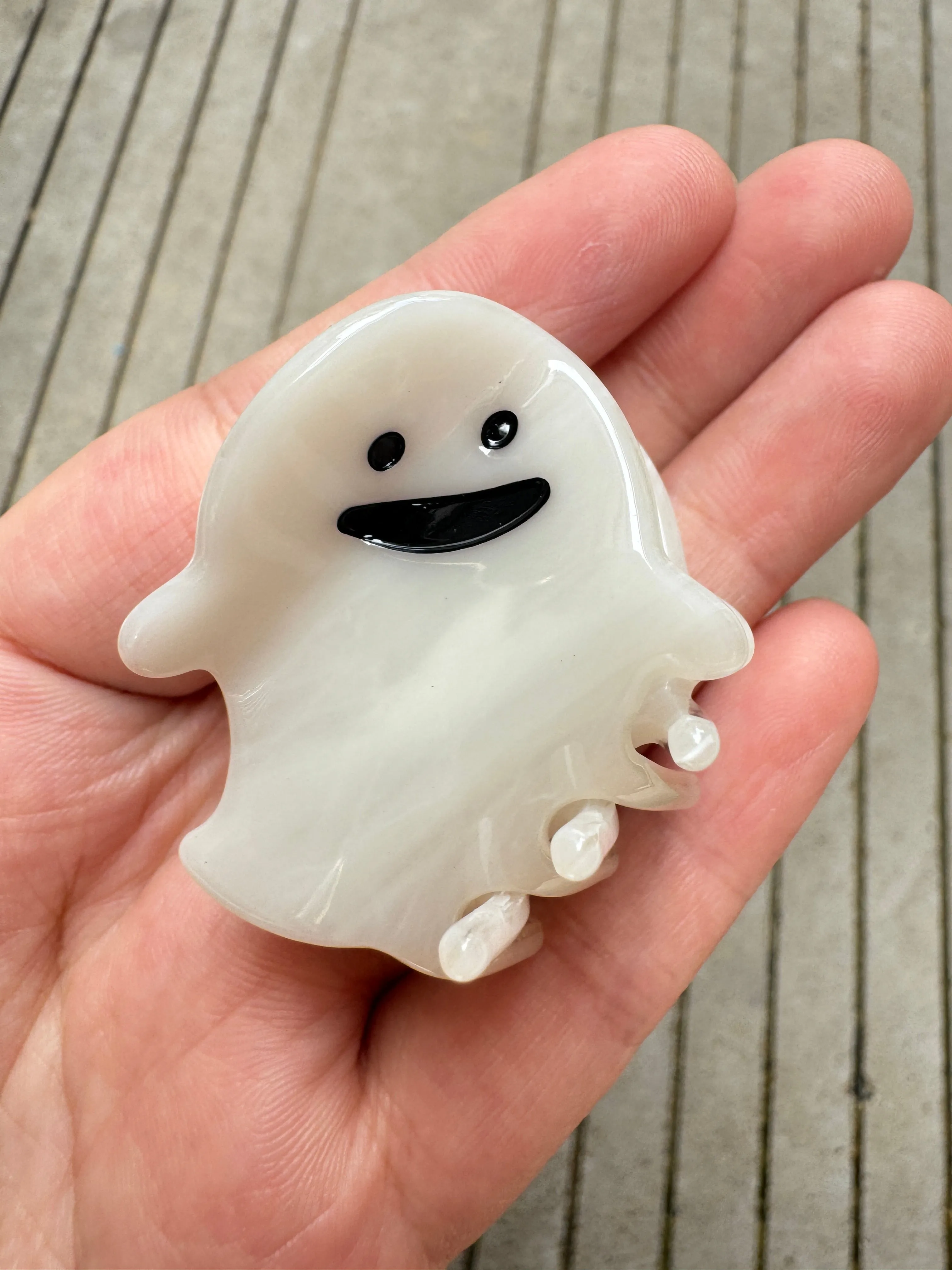 Mini Halloween Ghost Hair Clip Set(2pcs)