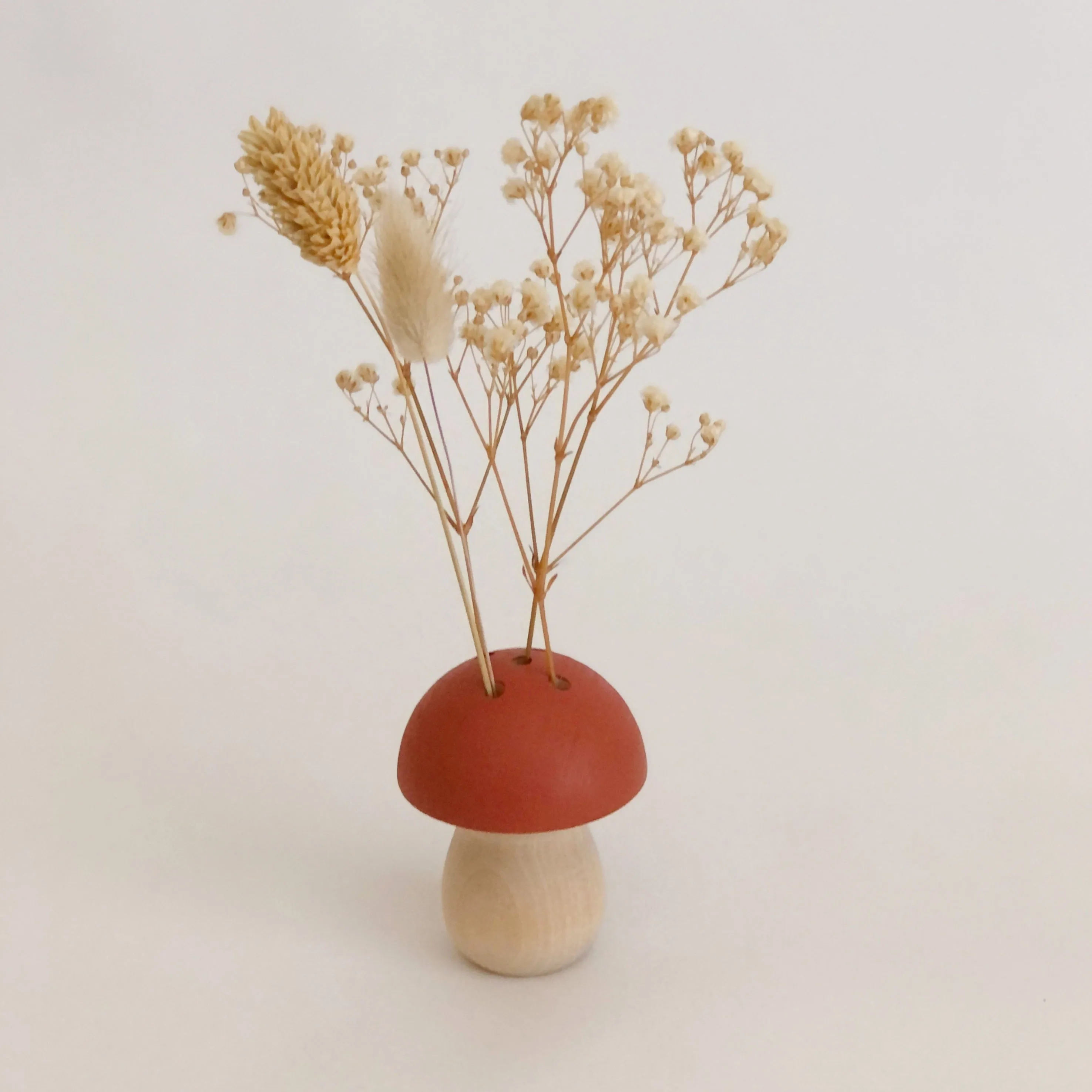Mini Mushroom Vase - Bare Wood Base