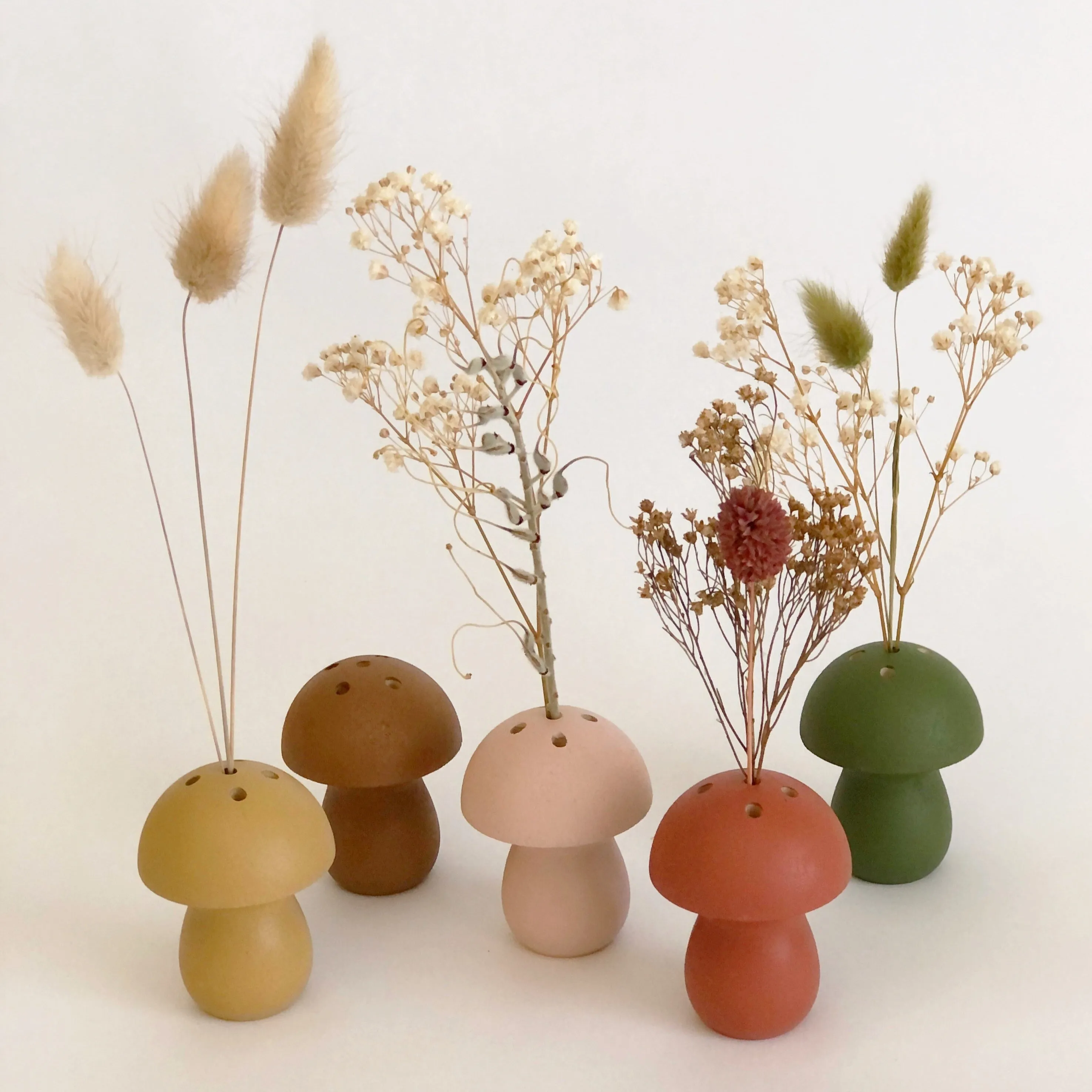 Mini Mushroom Vase - Painted Base