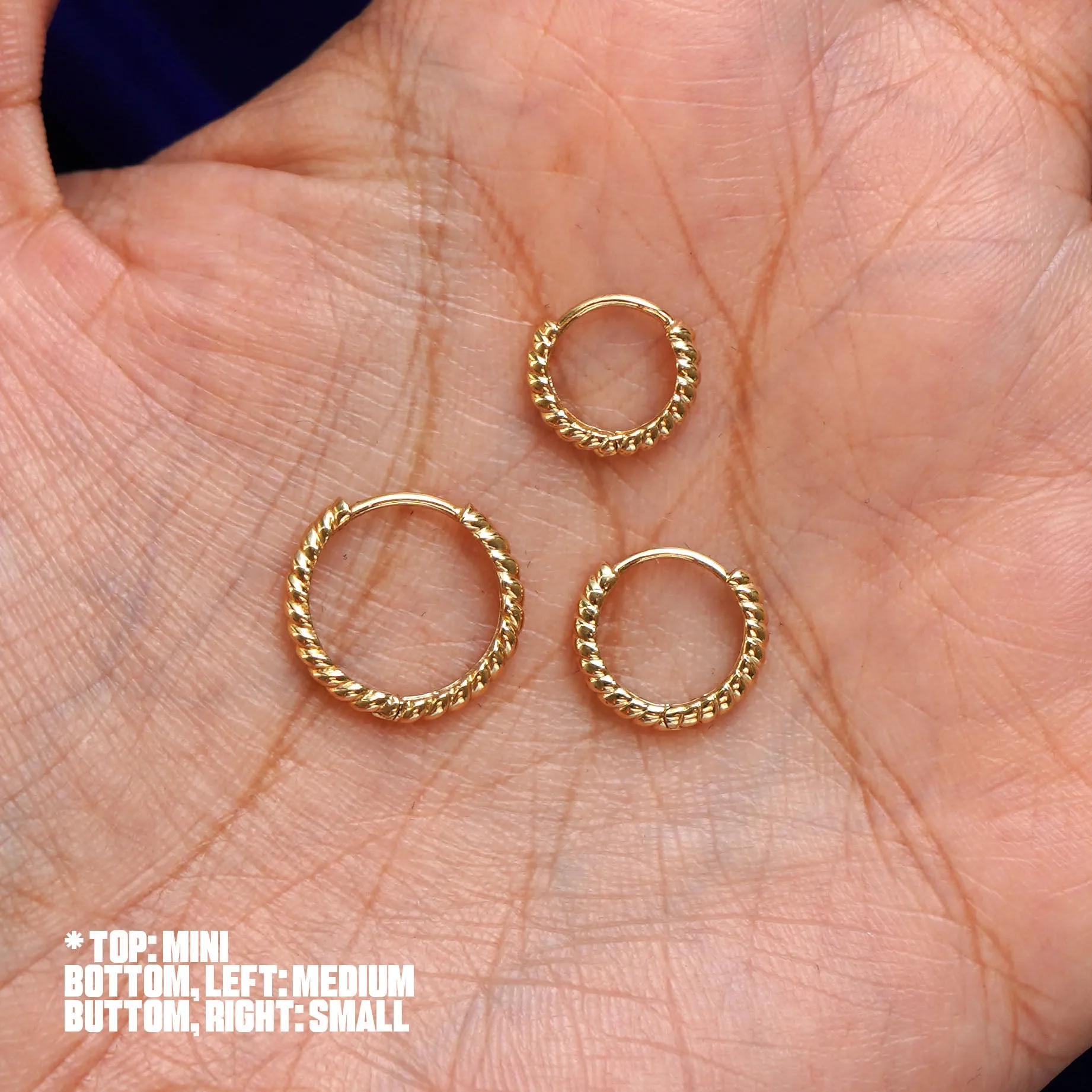 Mini Rope Huggie Hoops