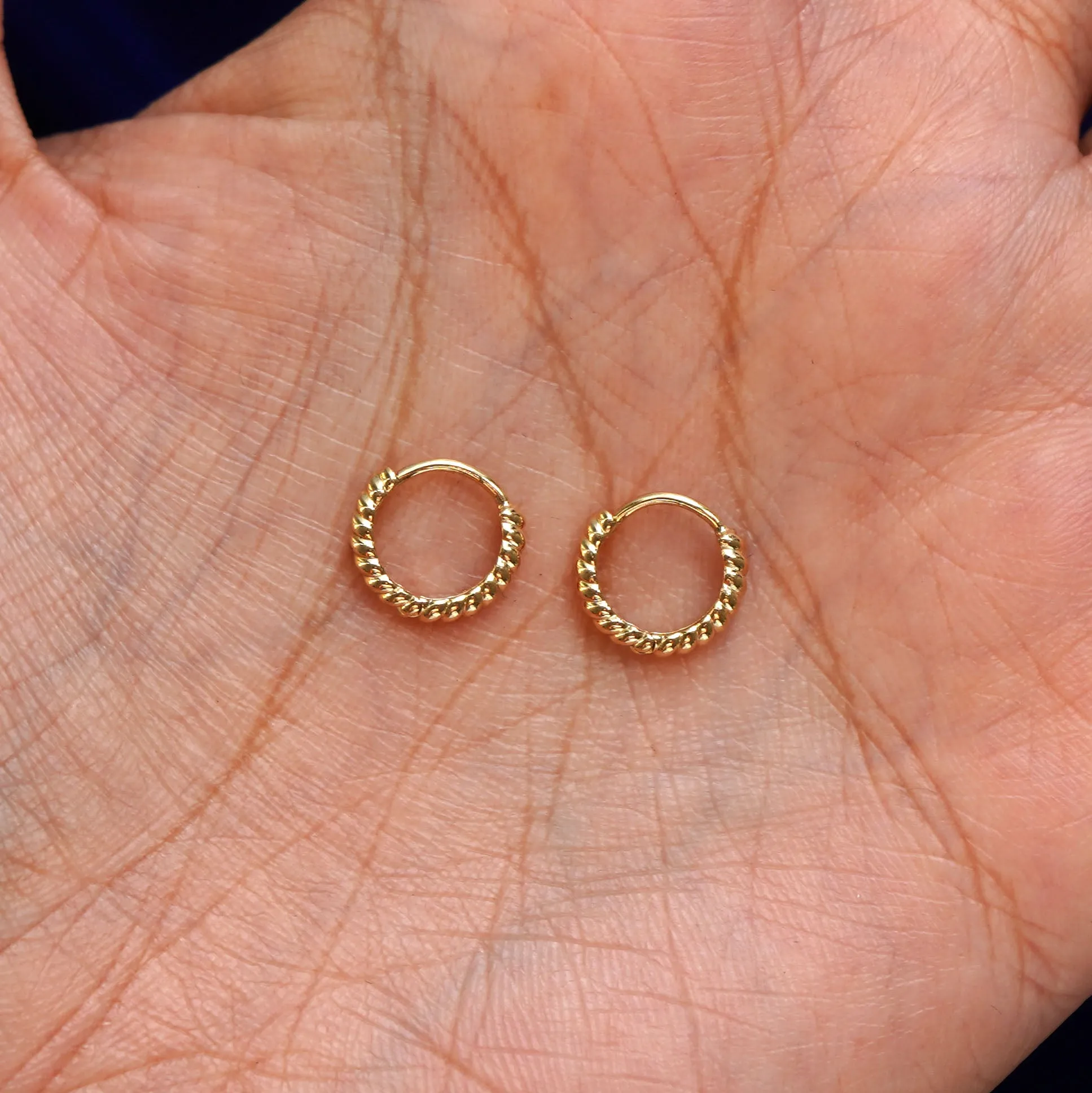 Mini Rope Huggie Hoops
