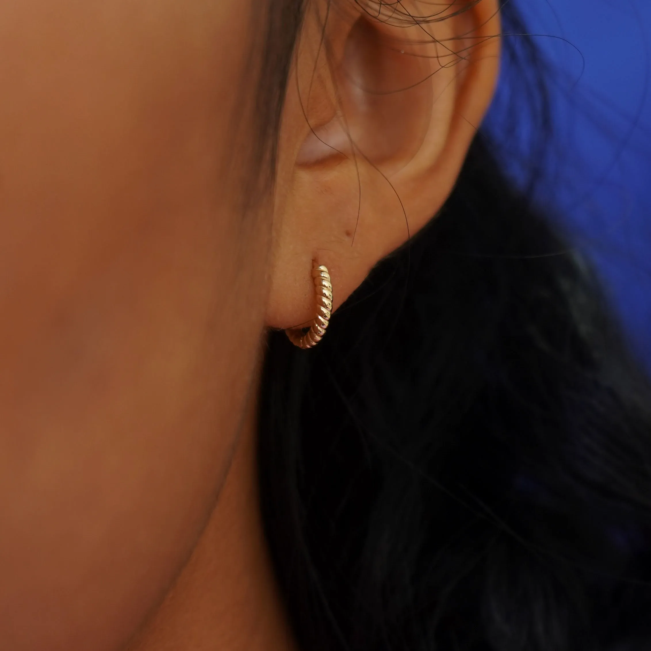 Mini Rope Huggie Hoops