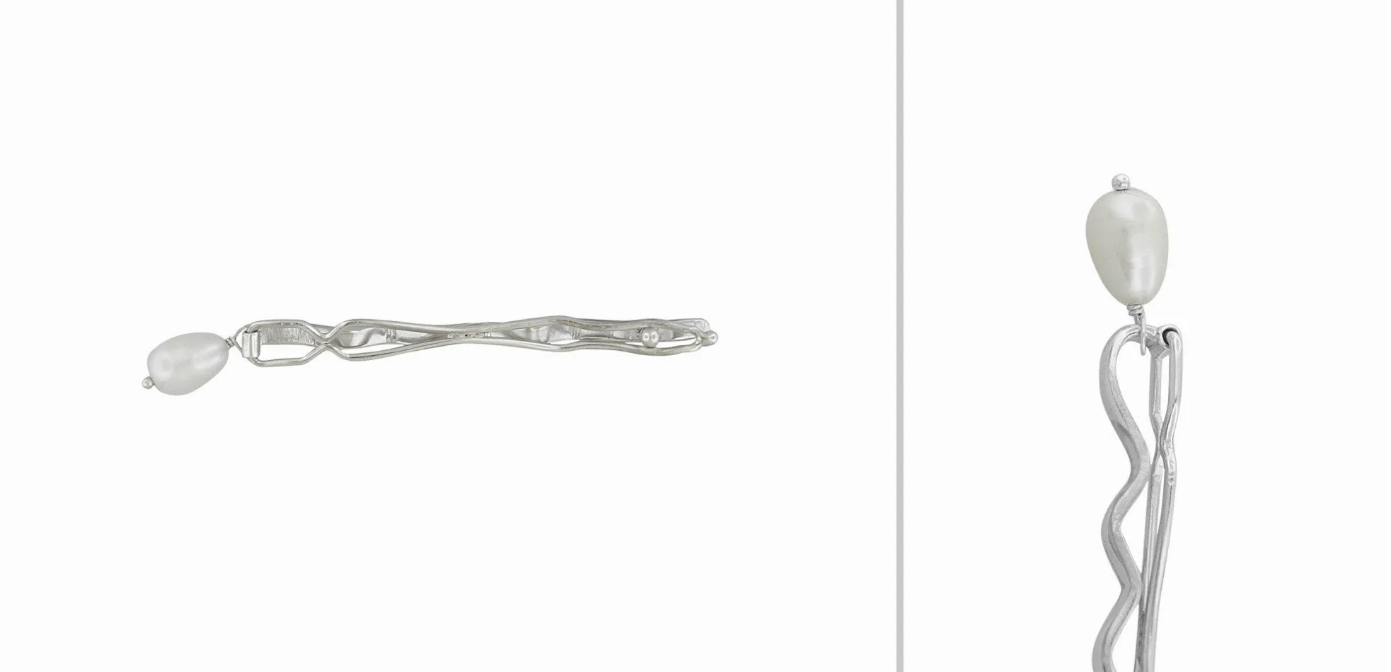 Minimalist and elegant pearl drop hair clip